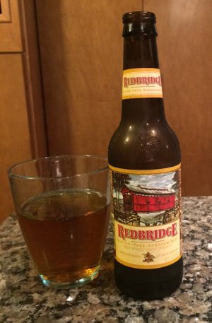 Glass and bottle of RedBridge Gluten Free beer