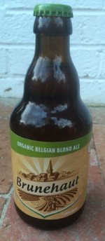 bottle of Brunehaut Belgian Blond gluten free ale 