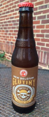 New Belgium bottle of Glutiny Ale