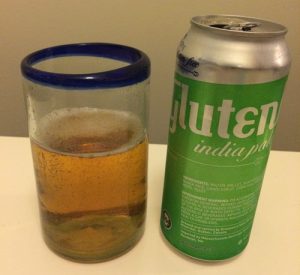 Glass and can of Glutenberg India Pale Ale