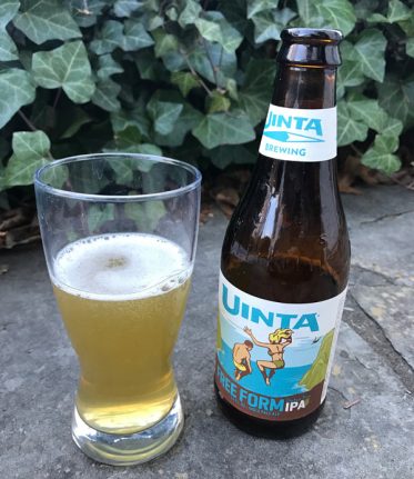  Free Form IPA Bottle and Glass pour